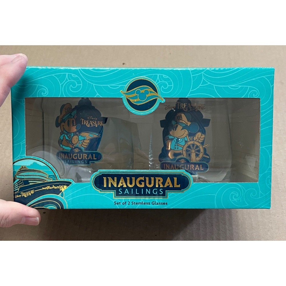 Disney Cruise Lines Disney Treasure Inaugural Sailings Set Of 2 Stemless Glasses